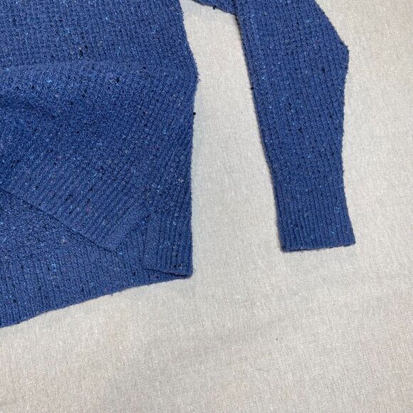 a.n.a - A New Approach | Blue Y-Neck Long Sleeve Pullover Sweater | Small - Picture 8 of 11